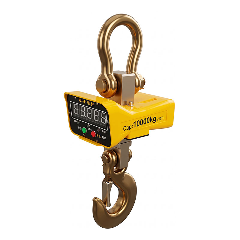 Look directly at the electronic hanging scale
